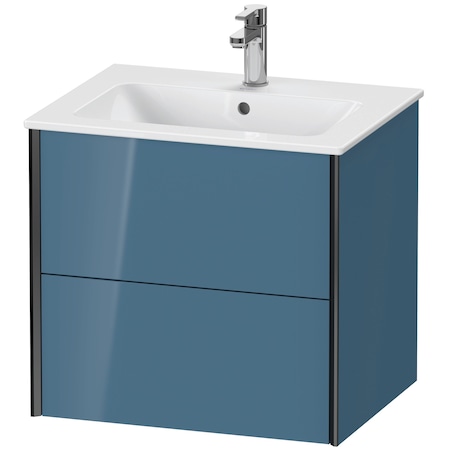 Xviu Wall-Mounted Vanity Unit Stone Blue High Gloss